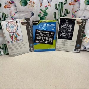 Dimensions and Bucilla Counted Cross Stitch Kits - Set of 3 - NWT
